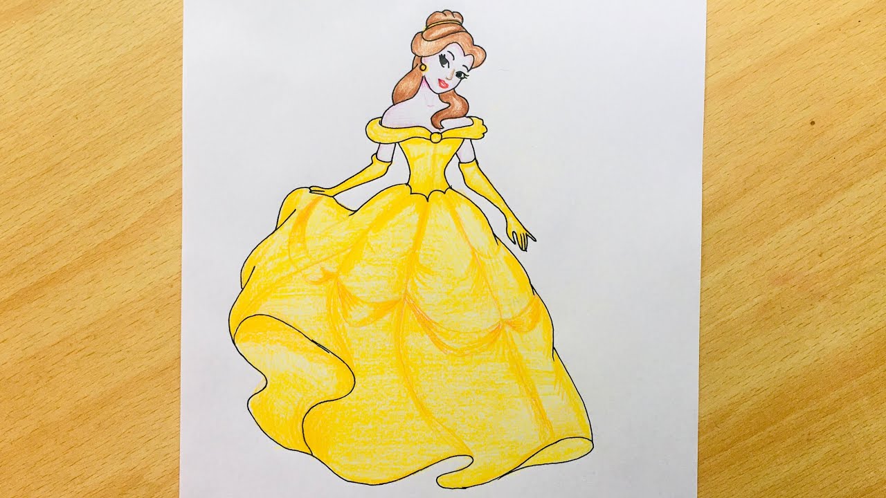 Disney Princesses To Draw Belle