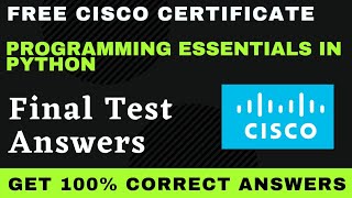 Python Essentials Final Test Answers | programming essentials in python quiz answers #cisco #python