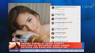 UB: Andrea Torres at Derek Ramsay, nag-post sa Instagram ilang linggo matapos ang kanilang hiwalayan