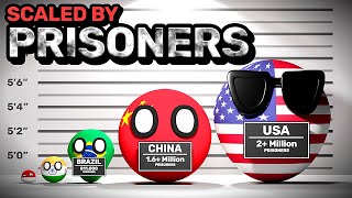 COUNTRIES SCALED BY PRISONERS | Countryballs Animation