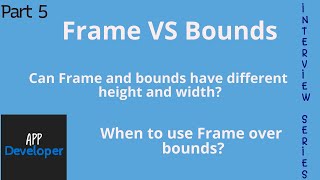 Frame vs Bound in iOS || ios interview questions