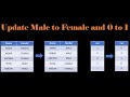 Update Male to Female in SQL - Update O to 1 in SQL - Oracle Interview Question