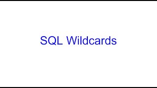 Filter with Wildcards in SQL | SQL Bits | Kovolff