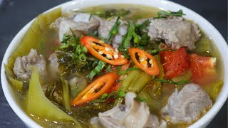 Anh Lee BTR | 6 Phút để nấu Canh Sườn Heo Nấu Cải Chua ngon đậm đà cho bữa cơm gia đình