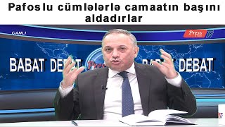 Əli Əliyev: Pafoslu cümlələrlə camaatın başın aldadırlar