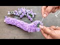 Purple colour bridal Veni making / wedding garland making / bridal flower making / flowers garland