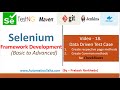 Selenium Framework - Basic-18. Data Driven Test- Part 3- Selecting checkboxes, Create Test Structure