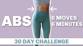 Get Abs 6 MINUTES | No Equipment | 30 Day Challenge