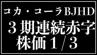 【コカ･コーラ ボトラーズジャパンHD（2579）】業績低調／３期連続赤字／株価下落続く（2021.12本決算）