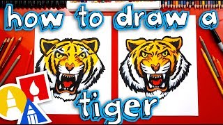 How To Draw A Realistic Tiger Head
