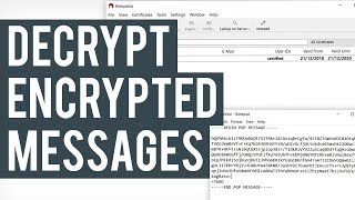 How To Decrypt Pgp Messages Gpg4win Kleopatra Tutorial