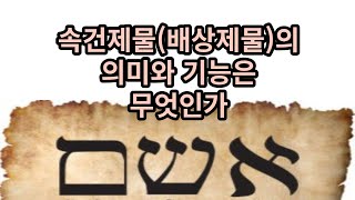 속건제의 의미와 기능(1): #속죄제 #속건죄 #배상 #속죄 #레위기 #reparation_offering #atonement #guilt_offering #김경열