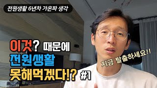 귀촌 6년차 생각, 지금 탈출하세요! 전원생활 못해 먹겠다. 1편