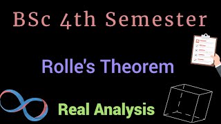 Rolle's Theorem | BSc 4th Semester | Real Analysis | AP Degree | Maths | Telugu |  Maneesh |