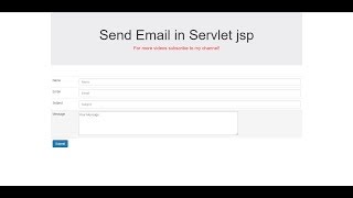 How to send email in java servlet