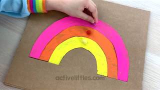 Rainbow Recycled Play DIY Montessori Puzzle Activity For Kids + Free Printable