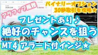 【 在宅/老後 】【プレゼント有♪】MT4のアラート付インジで絶好のチャンスを狙う方法★バイナリーオプション30秒取引_Alerts_20230215