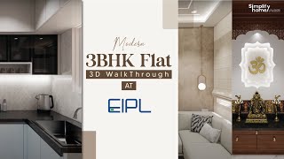 Elegant 3BHK 3D Walkthrough at EIPL Cornerstone, Manikonda | Interior Design |  Simplify Home