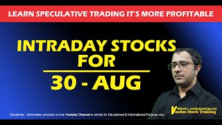 Best Intraday Stock For Tomorrow - 30 Aug || Intraday Trading Tips || Daily Price action Learning
