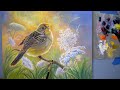 Golden Crowned Sparrow Oil Painting Time-lapse | Laced in Gold