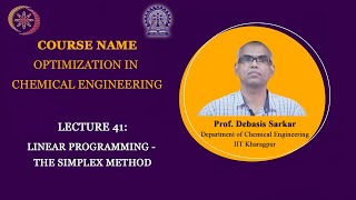 Lecture 41 : Linear Programming - The Simplex Method