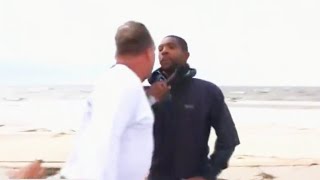 MSNBC Reporter Confronted During Live Storm Coverage