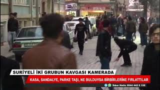 Konya’da Suriyeli iki grubun kavgası kamerada