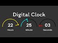 Amazing Working Digital Clock using Html CSS  & Javascript | Simple Javascript Project