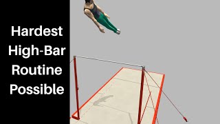 Mens Artistic Gymnastics - Hardest High-bar Routine Possible