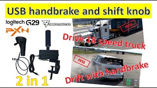 How To Make A USB Handbrake With Shift Knob | Drive 18 Speed Truck And Drift Racing Car In One MOD