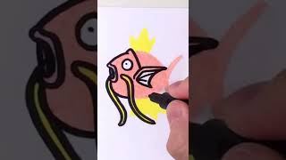 Drawing Pokémon Magikarp (Shrinky Dinks) #shorts