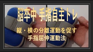 脳卒中片麻痺と手指自主トレ-縦・横の分離運動を促す手指屈伸運動法-