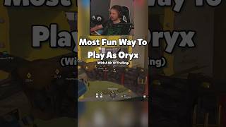 The BEST WAY To Play Oryx In Rainbow Six Siege! - #r6