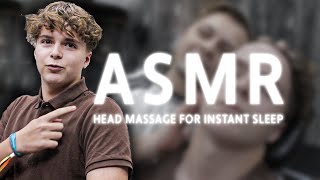 INSTANT SLEEP On Barber Chair | The World's Best ASMR Head Massage Therapy