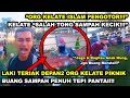 LAKI TERl4K DEPAN2 ORG KEL4TE PIKNlK BUANG SAMPAH TEPI PANTAl 