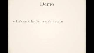 Introduction to Robot Framework and Selenium2Library