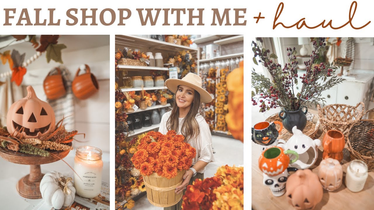 FALL SHOP WITH ME + DECOR HAUL | HomeGoods Fall Decor | Michaels Fall ...