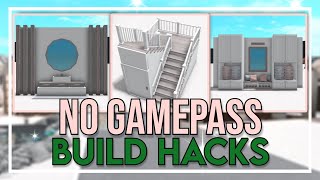 10 Bloxburg NO GAMEPASS Building Hacks \u0026 Tips (Roblox)