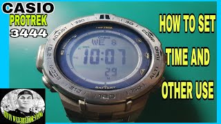 CASIO PROTREK 3444, HOW TO SET TIME AND OTHER USE.@WatChiador Vlog