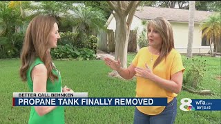 Palm Harbor woman finally free of propane tank company left behind