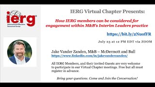 How IERG members can be considered for engagement within M\u0026B's Interim Leaders practice