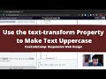 Use the text transform Property to Make Text Uppercase (Applied Visual Design) freeCodeCamp tutorial