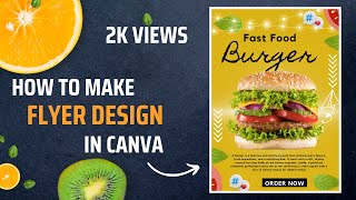 Burger Flyer Design in Canva 😋😋 || Canva Designs 🔥🔥 || graphic by sawaira !!!