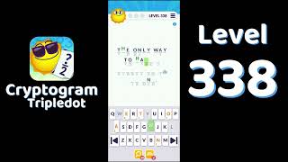 Cryptogram Tripledot Level 338 Answer | SolutionGuruji