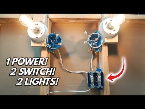 How do I connect two lights to two switches?