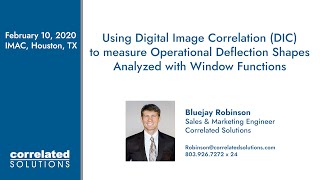 Digital Image Correlation to Measure Operational Deflection Shapes Analyzed with Window Function