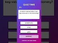 Python Dictionary Quiz
