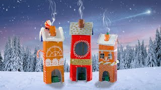 Turn A Milk Carton Into An Incense House! | DIY Christmas Decorations