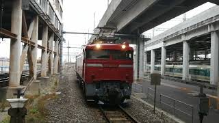 EF81-139号機 神立試単 試単8938レタイフォン警笛を鳴らして北千住駅通過