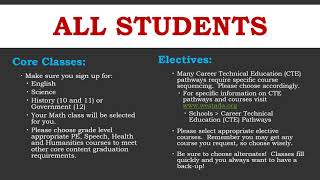 CHS Course Registration Information